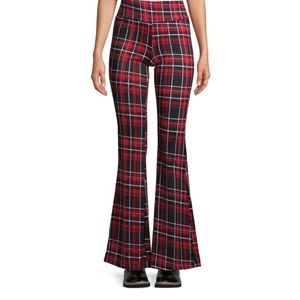No Boundaries Plaid Flare Legging Size L
